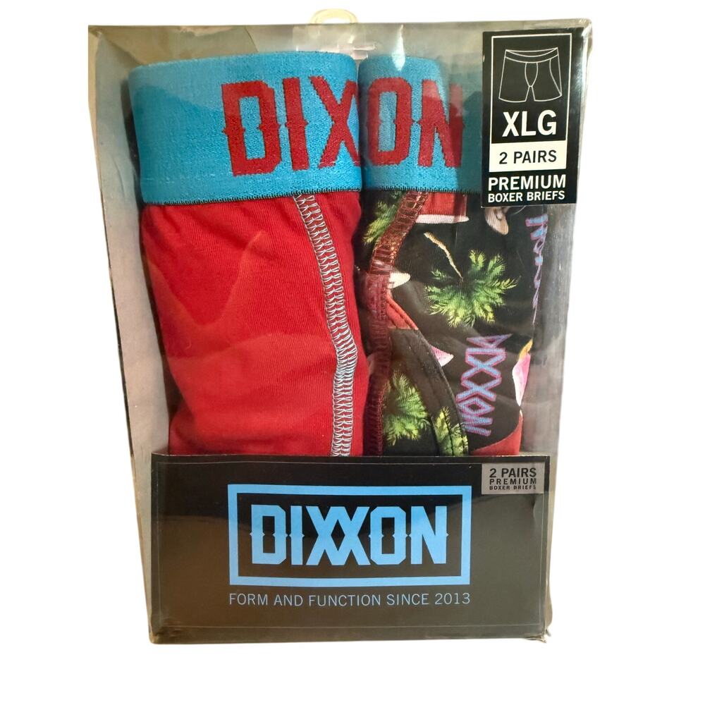 Dixxon Premium Boxer Briefs, Two-Pack, Size XL, Tropical Party, NWT